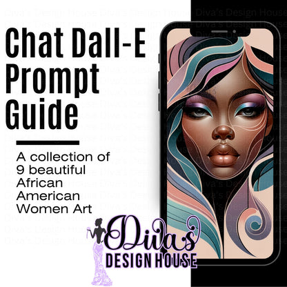 Stylized African American Female Face| DALLE3 Prompt Guide| Includes a ChatGPT Prompt to Help Your Created Unlimited Prompts|