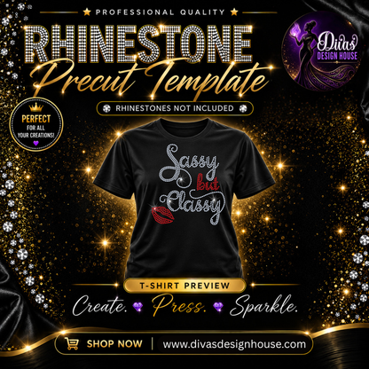 Sassy but Classy | Pre-Cut Rhinestone Template | SS10
