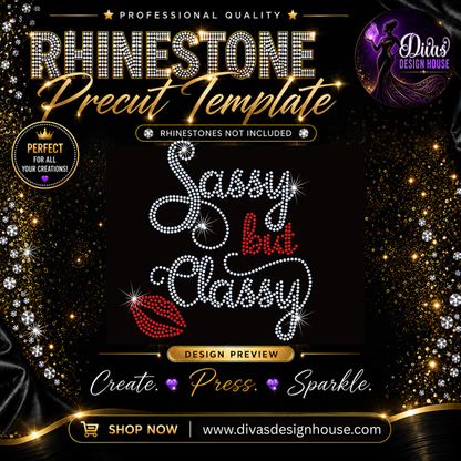 Sassy but Classy | Pre-Cut Rhinestone Template | SS10