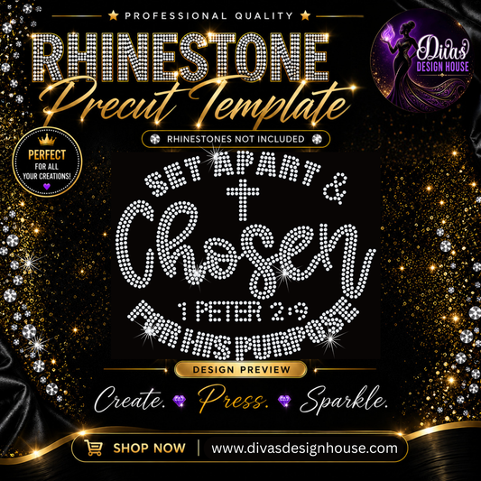 Chosen | Pre-Cut Rhinestone Template | SS10