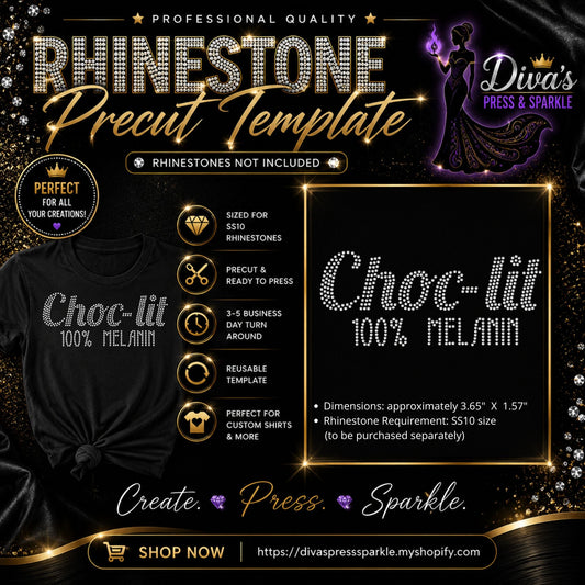 Choc-Lit 100% Melanin Pre-Cut Template