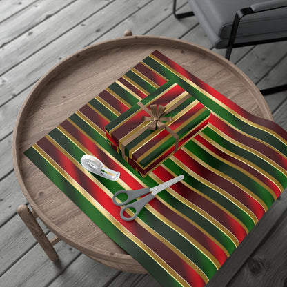 Red, Green & Gold Wrapping Paper