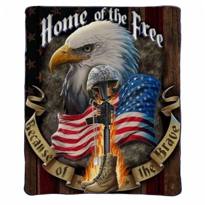 Home Of The Free Fleece Blanket