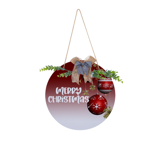 Merry Christmas Round Door Sign