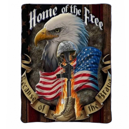 Home Of The Free Fleece Blanket