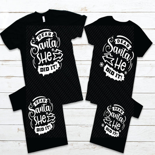 Dear Santa Family Matching Christmas Shirt