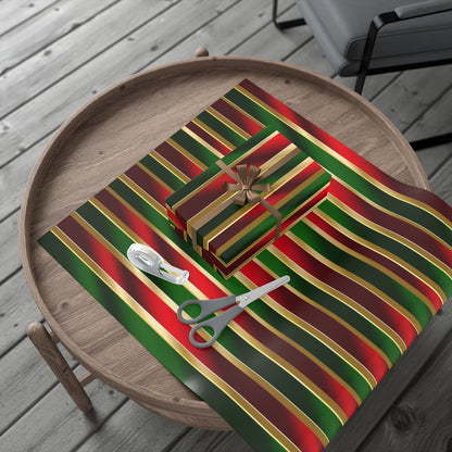 Red, Green & Gold Wrapping Paper