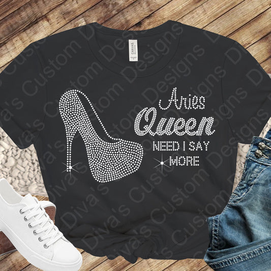 Aries Queen Rhinestone Digital Rhinestone Download Rhinestone Birthday File Zodiac Rhinestone File SVG PNG Cricut & Silhoette svg file