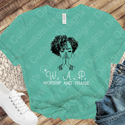 W.A.P (Worship and Praise) Digital Rhinestone Download SVG PGN Cricut & Silhouette svg file SS10 rhinestone file