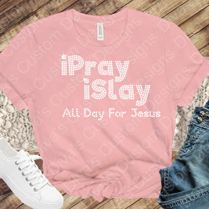 iPray iSlay Digital Rhinestone Download SVG PGN Cricut & Silhouette svg file SS10 rhinestone file Active