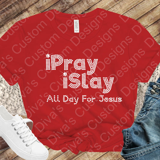 iPray iSlay Digital Rhinestone Download SVG PGN Cricut & Silhouette svg file SS10 rhinestone file Active