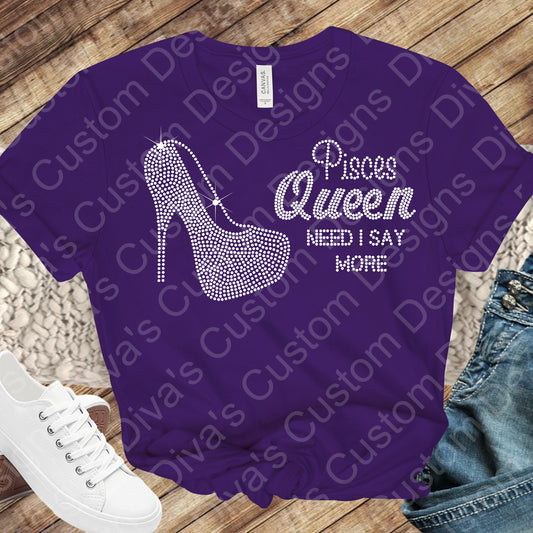 Pisces Queen Rhinestone Digital Rhinestone Download Rhinestone Birthday File Zodiac Rhinestone File SVG PNG Cricut & Silhouette svg file.