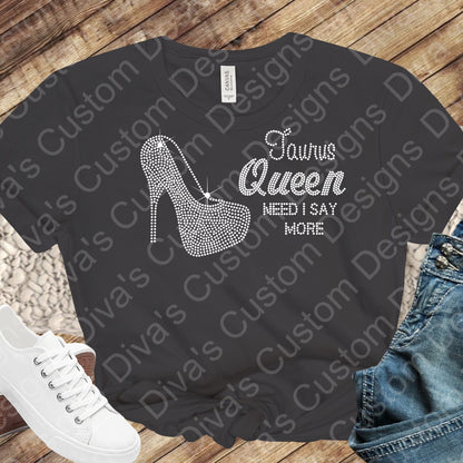 Taurus Queen Rhinestone Digital Rhinestone Download Rhinestone Birthday File Zodiac Rhinestone File SVG PNG Cricut & Silhouette svg file.