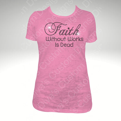 Faith Without Work Digital Rhinestone Download SVG PGN Cricut & Silhouette svg file ss10 Rhinestones Cut File Religion Cut File