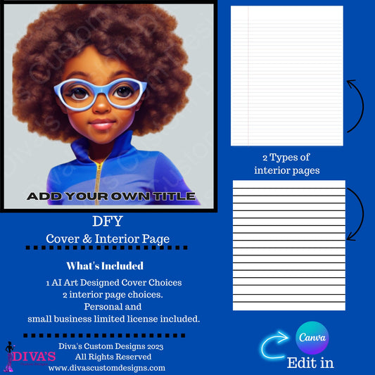 Unique DFY (Done For You)- Pre-designed Cover with Editable In Canva Interior Page. Includes Personal Small Busniess Commerical Use License
