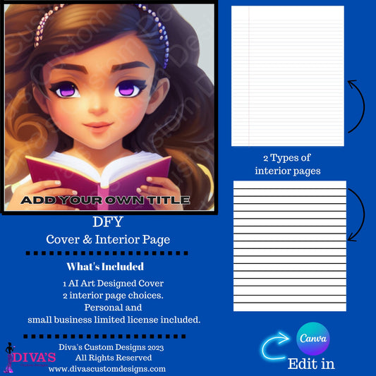 Unique DFY (Done For You)- Pre-designed Cover with Editable In Canva Interior Page. Includes Personal Small Busniess Commerical Use License