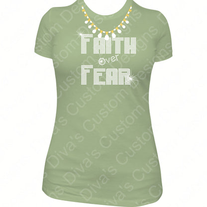 Fair Over Fear Digital Rhinestone Download SVG PGN Cricut & Silhouette svg file ss10 Rhinestones Cut File Religion Cut File