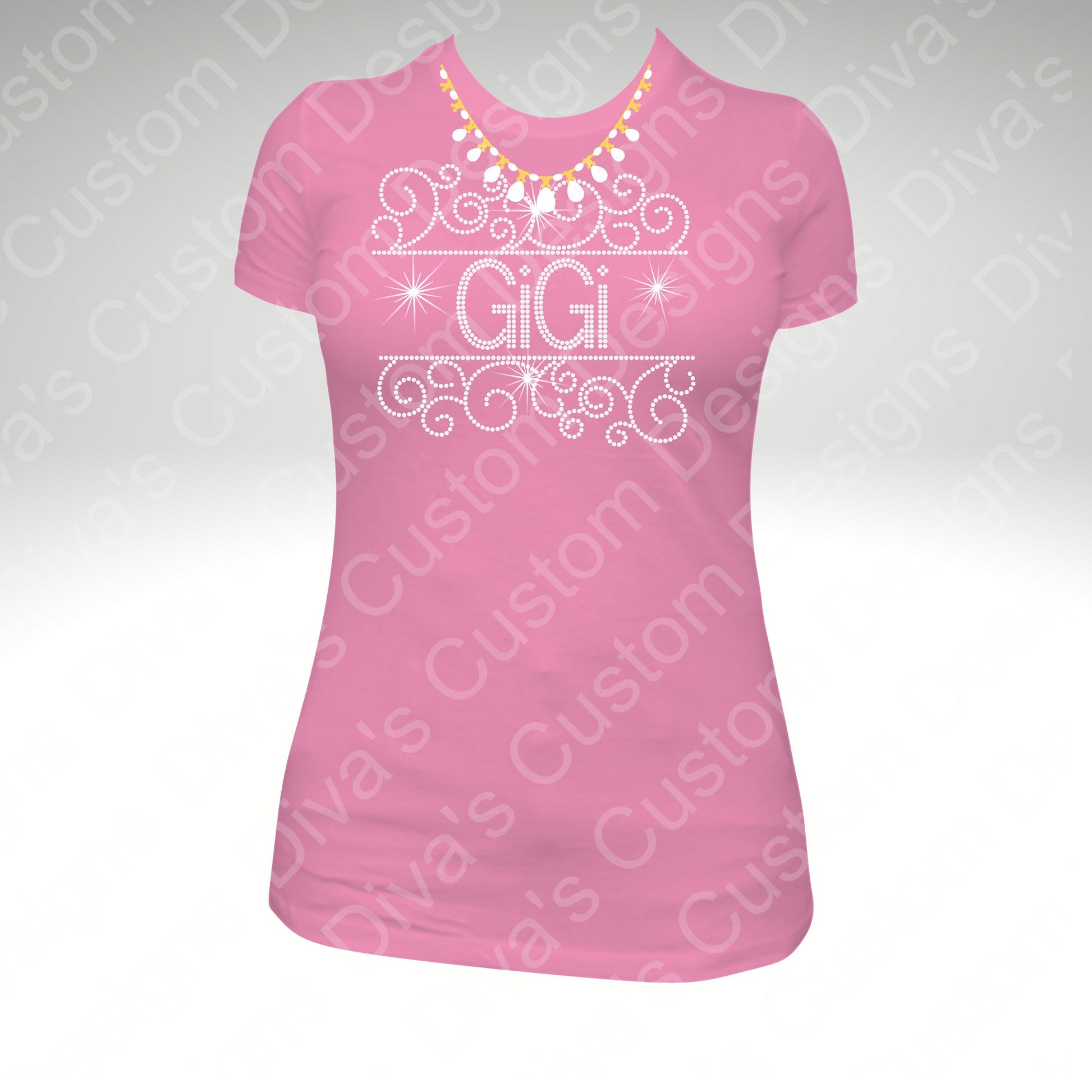 Gigi Swirl Digital Rhinestone Download SVG PGN Cricut & Silhouette svg file ss10 Rhinestones Cut File Religion Cut File