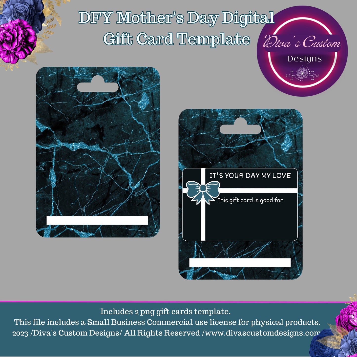 Personalize Your Mother's Day with Digital DFY Template Vouchers - Print & Cut with Small Business Commercial License