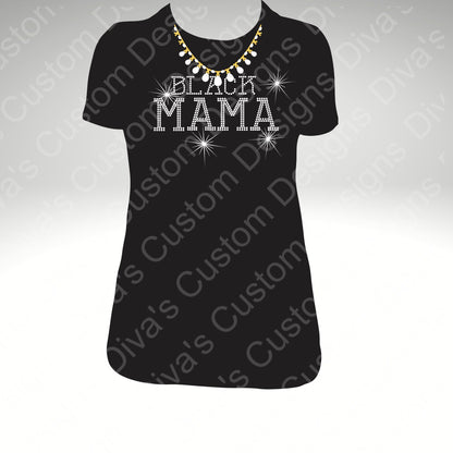Black Mama Digital Rhinestone Download SVG PGN Cricut & Silhouette svg file ss10 Rhinestones Cut File Religion Cut File