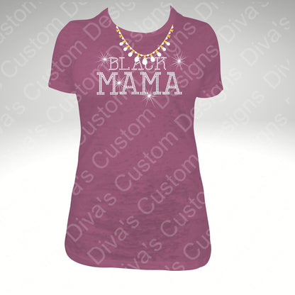 Black Mama Digital Rhinestone Download SVG PGN Cricut & Silhouette svg file ss10 Rhinestones Cut File Religion Cut File