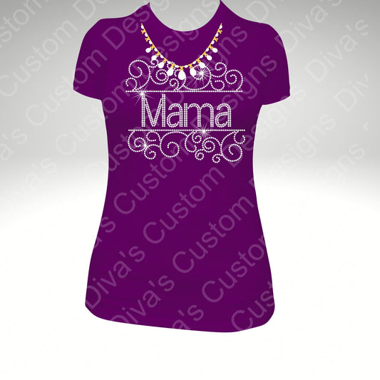 Mama Swirl Digital Rhinestone Download SVG PGN Cricut & Silhouette svg file ss10 Rhinestones Cut File Religion Cut File