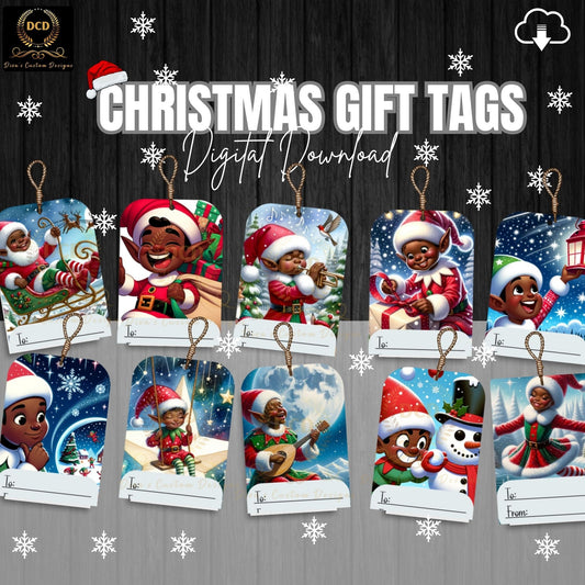 Christmas gift tags printable, digital download with personal and small business license. Last-minute preparations Instant download High-quality files Festive designs Holiday wrapping DIY crafts Creative ideas Personal use Small business license