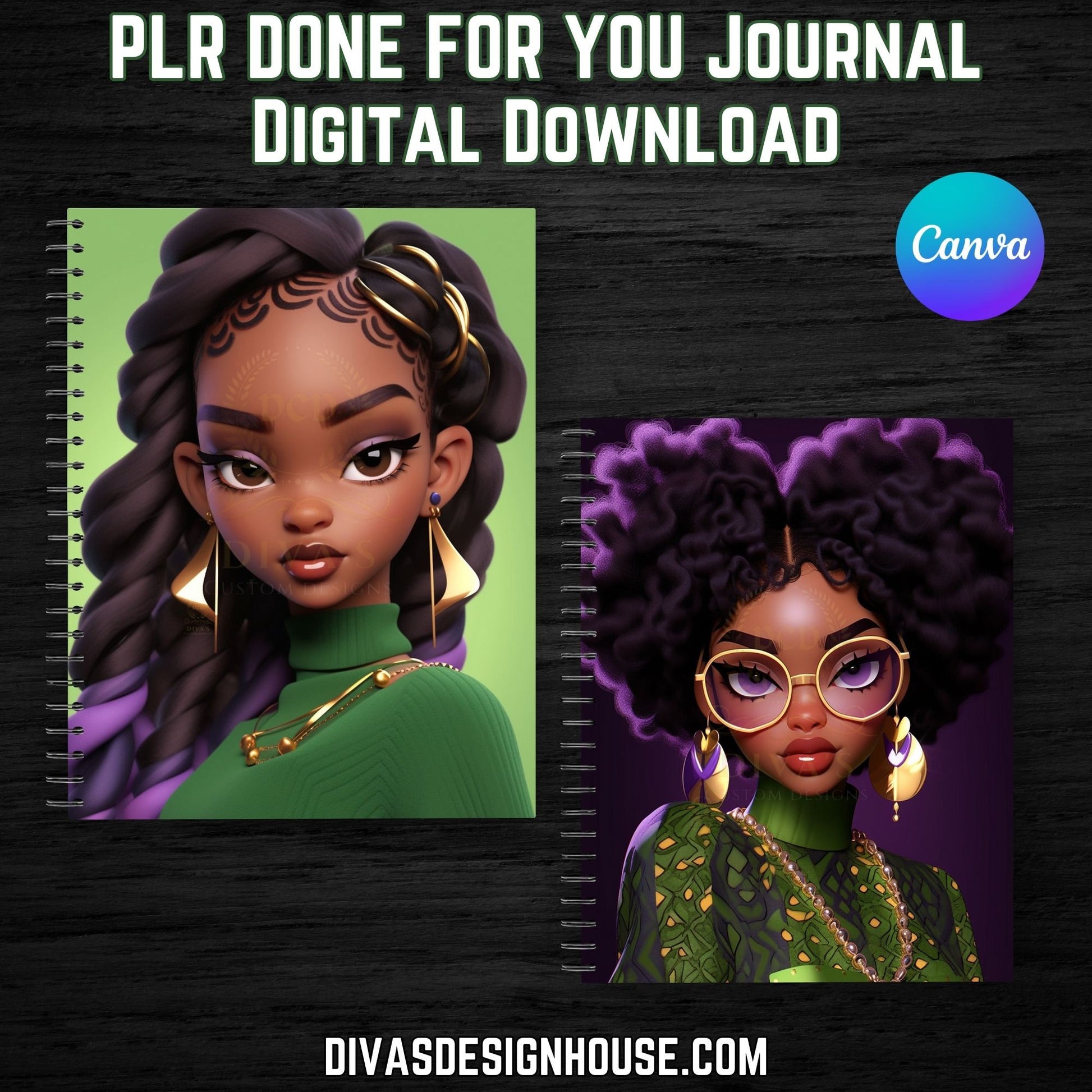 DFY Self-Love Journal | Includes a Small Business Commercial Use License| Canva Template| Done For Your Journal| Clipart|