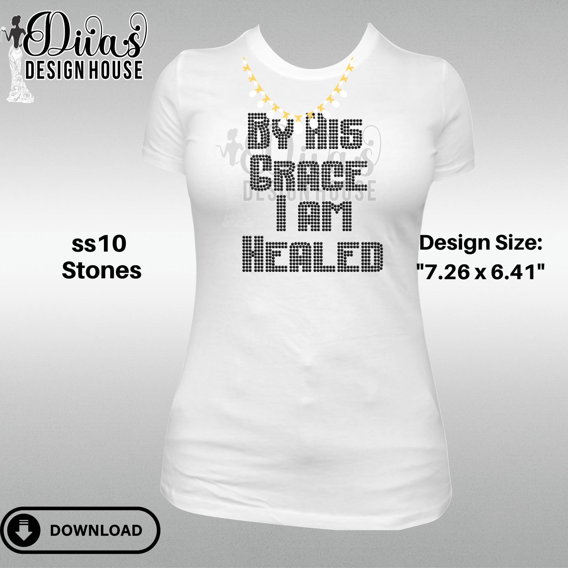 By His Grace Digital Rhinestone Download| SVG| PNG| Cricut & Silhouette| Svg File| ss10 Rhinestones Cut File| Religion Rhinestone Cut Files
