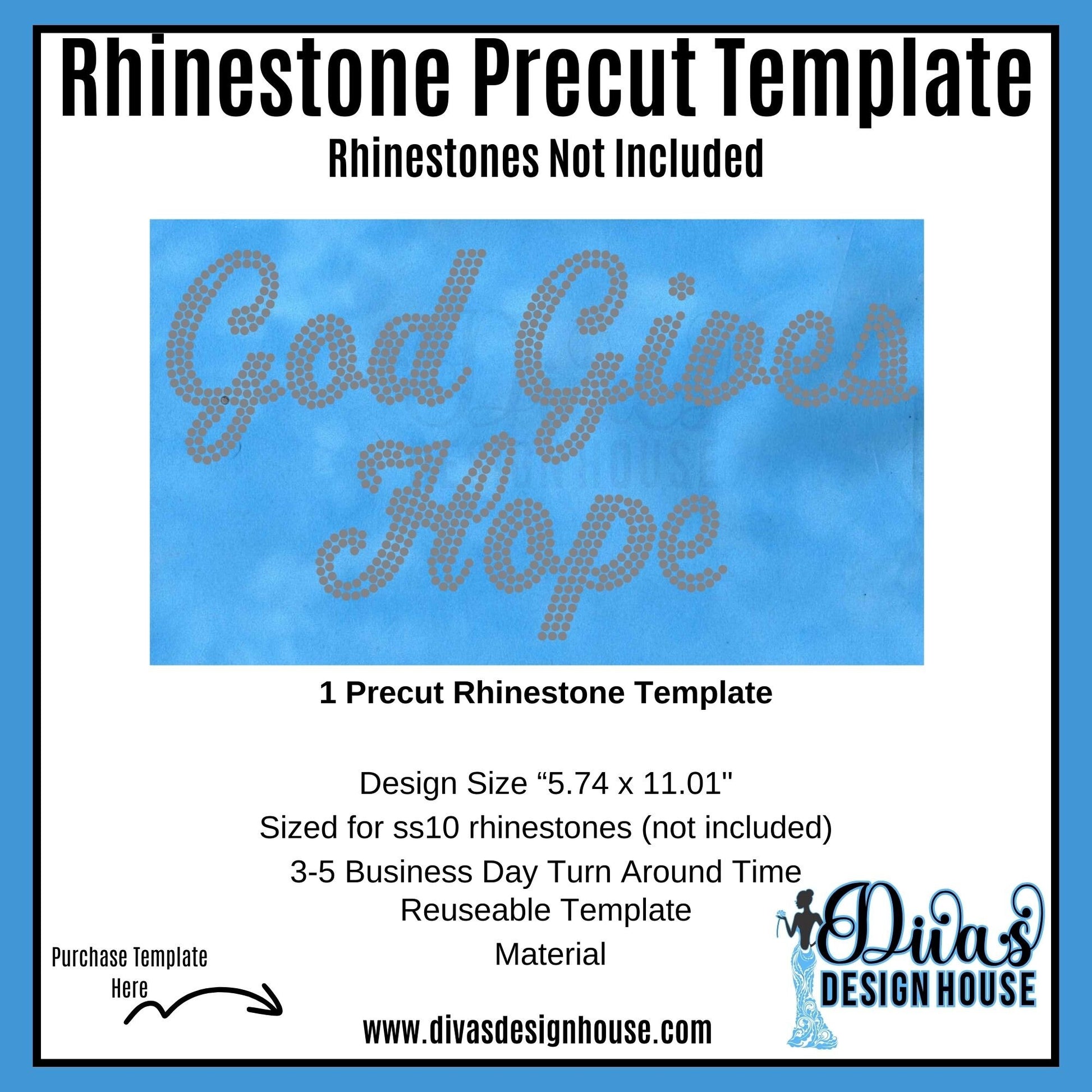 God Gives Hope Digital Rhinestone Download| SVG| PNG| Cricut & Silhouette| SVG file| ss10 Rhinestones Cut File| Melanin Rhinestone File|
